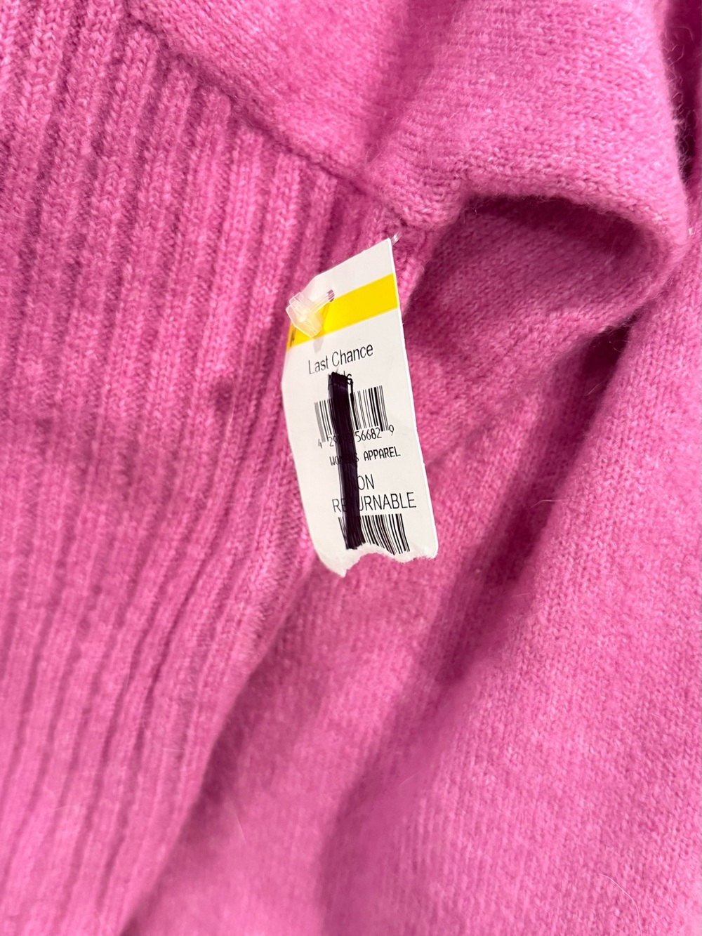 Halogen Fuchsia Off-the-Shoulder Ribbed Sweater - Picture 3 of 3